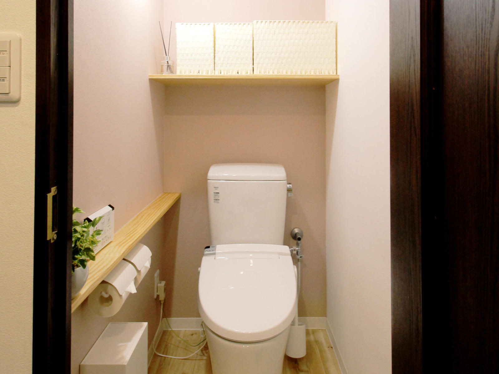 優しいピンクに包まれたナチュラル可愛いトイレ｜名古屋市西区 2415-1