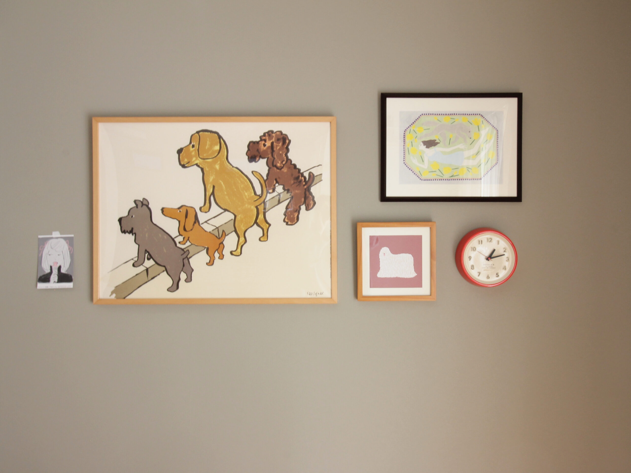 愛犬とくつろぐ床、アートが映えるリビング｜名古屋市西区 2404-3